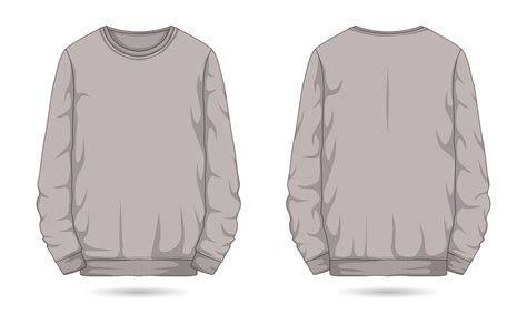 Premium Vector | Casual sweatshirt mockup front and back view