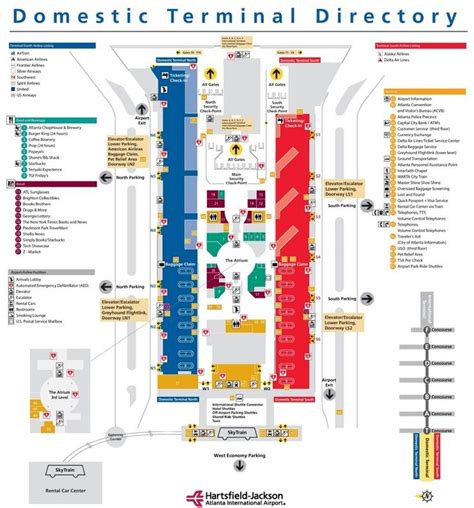 Atlanta airport main terminal map Atlanta Condo, Atlanta Map, Atlanta Midtown, Visit Atlanta ...