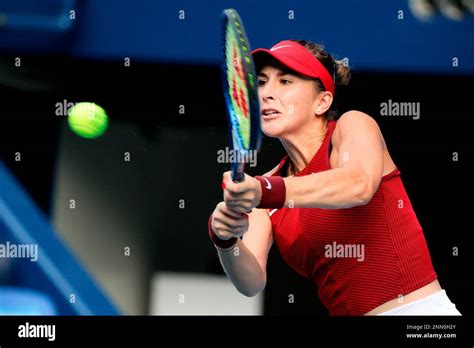 TOKYO, JAPAN - JULY 29: Belinda Bencic of Team Switzerland hits a ...