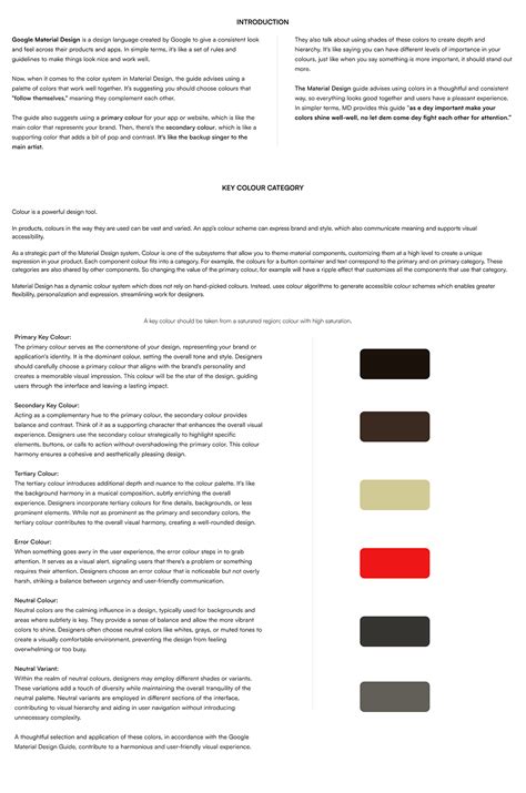 Documentation - GOOGLE MATERIAL DESIGN COLOUR SYSTEM on Behance