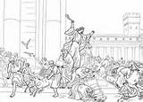 Joash Repairs The Temple Coloring Page Free Printable Colori sketch template