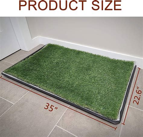 しくお Dog Grass Large Potty Patch (35"X22.6")， Artificial Dog Grass Bathroom Turf :B086YBNDPW ...