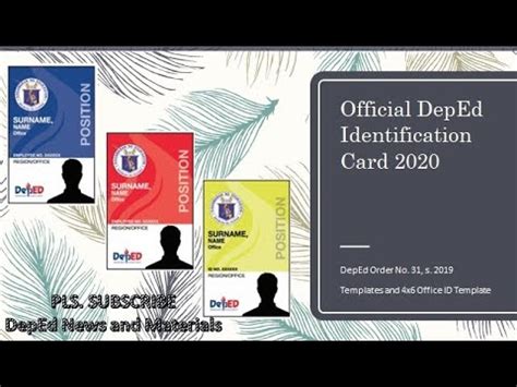 FREE OFFICIAL DEPED ID 2020 (MS WORD FILE AVAILABLE) My Email is in the description below - YouTube