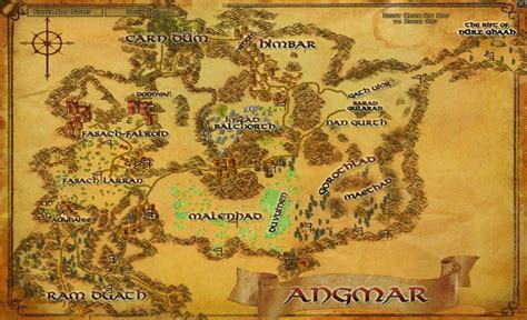 Map of Angmar | Herr der ringe, Herr der ringe online, Mittelerde