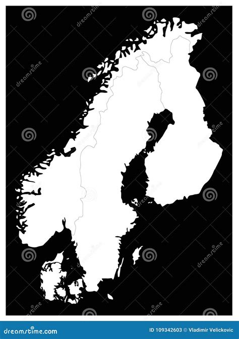 Scandinavian Countries Map - Region in Northern Europe Stock Vector ...