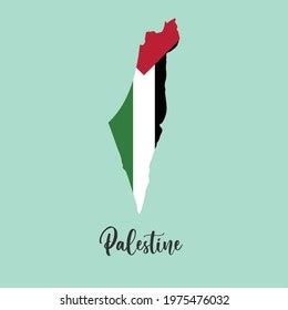 Palestine Flag On Their Map Stock Vector (Royalty Free) 1975476032 | Shutterstock