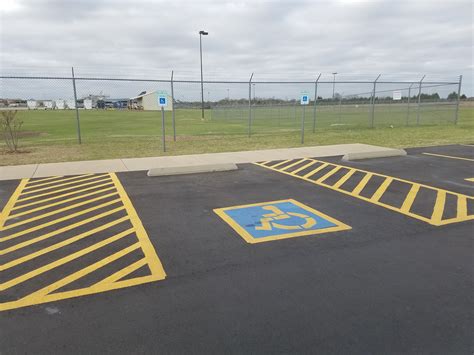 Parking lot striping, ADA compliant markings in Oklahoma by Field Construction