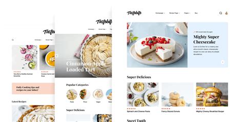 Food Recipes Website HTML Templates & UI Kits | Tastebite