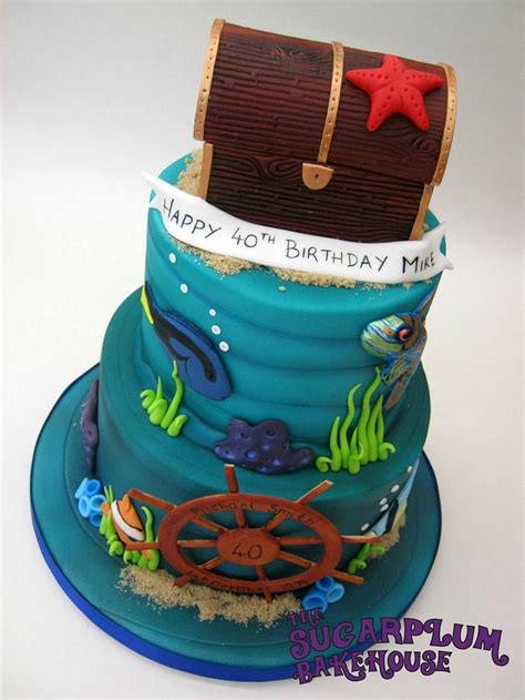 Tropical/Marine Underwater Birthday Cake - Decorated Cake - CakesDecor