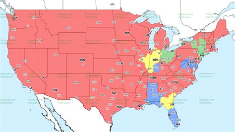 NFL Week 2 broadcast maps