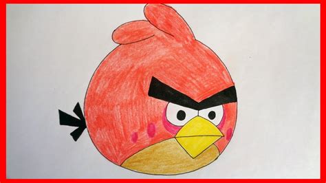 How to draw angry birds Red - YouTube