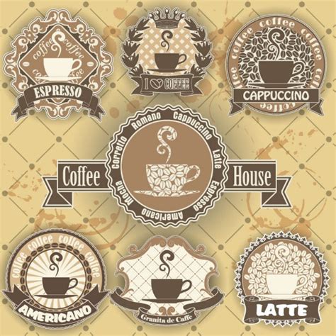 20 Vintage Coffee Labels Vector Images - Vector Vintage Labels Coffee ...