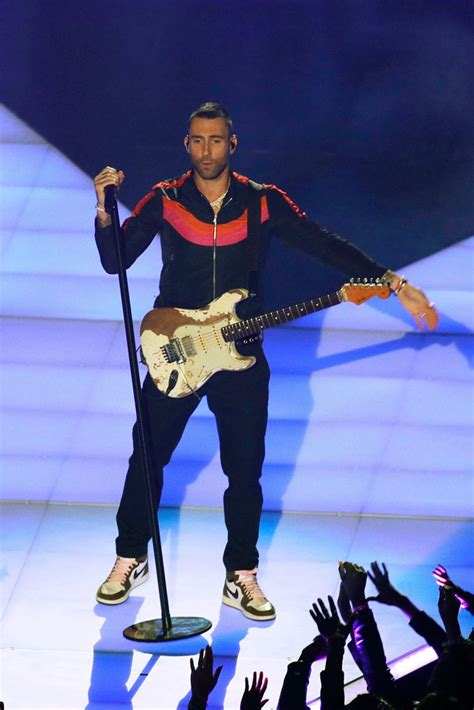 Adam Levine Goes Shirtless in Nikes at Super Bowl 2019 Halftime Show ...