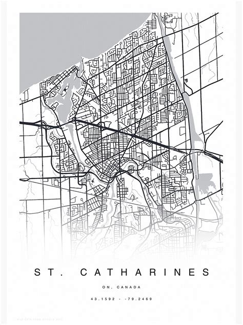 "St. Catharines, Ontario, Canada Map Poster" Poster by TheZenSprout | Redbubble