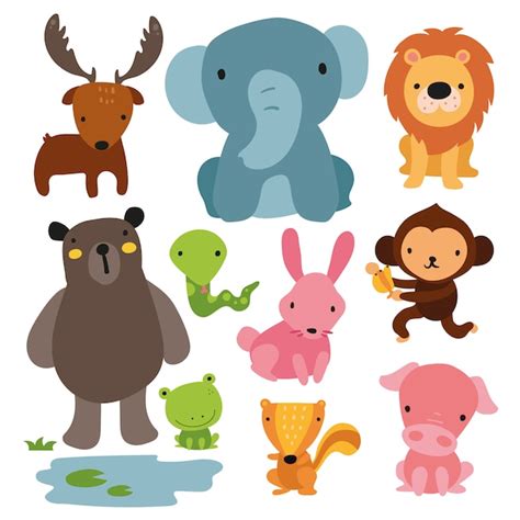 Colección de animales salvajes | Vector Gratis