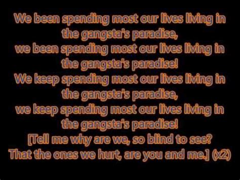 Coolio ft. L.A. - "Gangsta's Paradise" (Unofficial Lyric Video) - YouTube