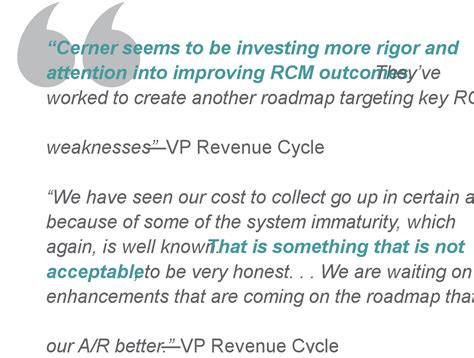 Cerner Revenue Cycle Management, Report 2 of 4 | KLAS Report