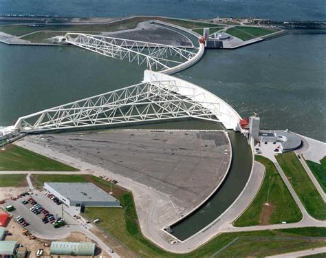 The Maeslantkering is a storm surge barrier in South Holland ...