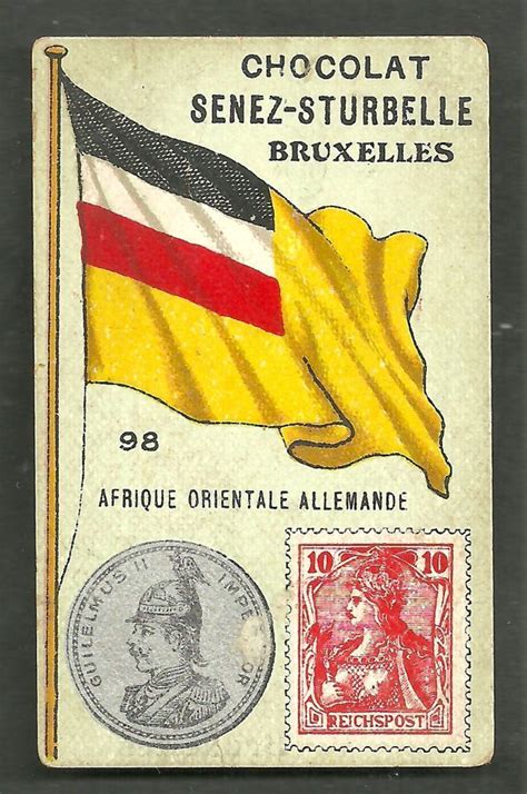 German East Africa Flag Card c1905 | Africa flag, German flag, Flag art