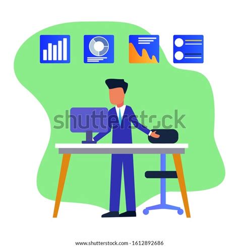 Vector Illustration Young Entrepreneur Character Character Stock Vector (Royalty Free ...