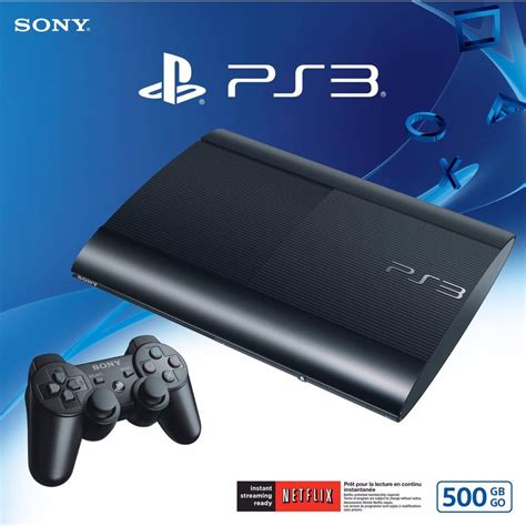 Sony Playstation 3 PS3 500GB Super Slim Video Game Console and Control ...