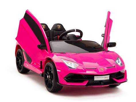 12V Lamborghini Aventador SVJ Kids Ride On Sports Car With Remote Pink | lupon.gov.ph