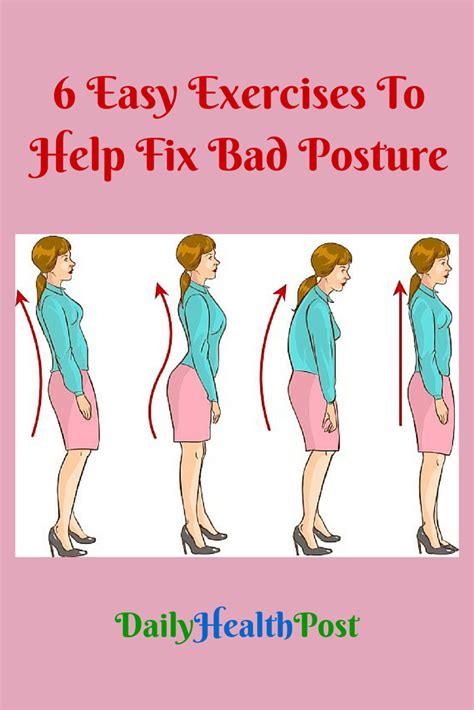 6 Easy Exercises to Help "Fix" Bad Posture That You Absolutely Have To Learn | Bad posture, Easy ...