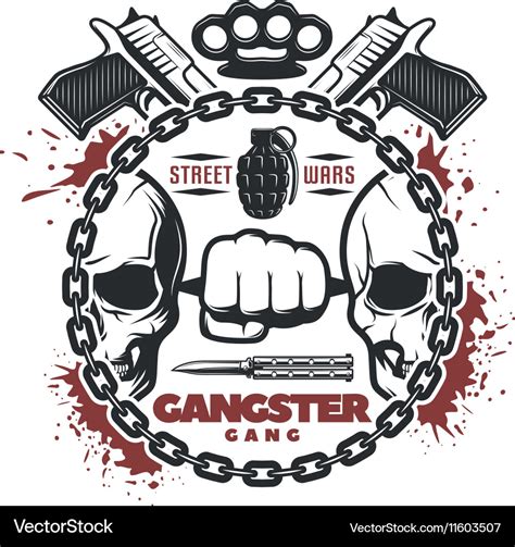 Street gang wars print Royalty Free Vector Image