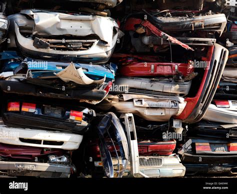 Piled Up Scrap Cars Stock Photos & Piled Up Scrap Cars Stock Images - Alamy