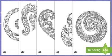 Māori Koru Designs Mindfulness Colouring Pages - Twinkl NZ