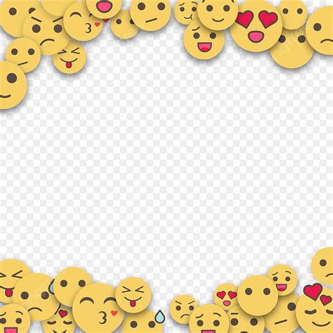 Hand Drawn Design Hd Transparent, Hand Drawn Emoji Emoticon Border Design, Hand Icons, Emoji ...