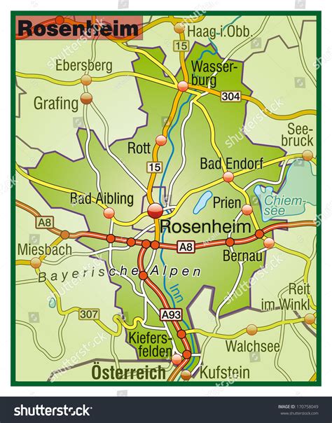 Map Rosenheim Highways Stock Illustration 170758049 | Shutterstock