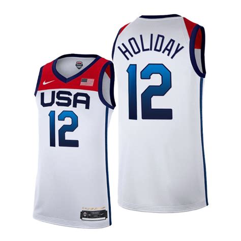 Men's Nike Jrue Holiday White USA Basketball 2022 Summer Olympics ...