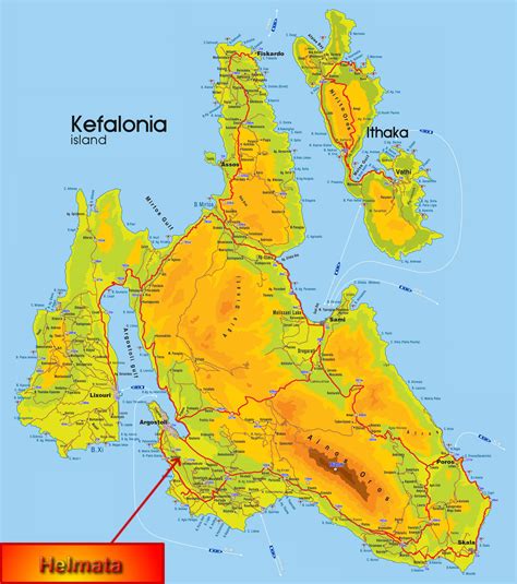 Kefalonia Map - Kefalonia Greece • mappery