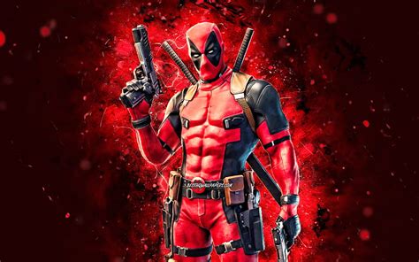 1366x768px, 720P free download | Deadpool red neon lights, Fortnite ...