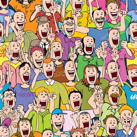 Cartoon Crowd Of People Cheering Clipart : Here you can explore hq crowd transparent ...