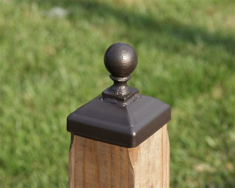 "Decorative Cannonball Post Cap for 4x4 dimensional wood post (3-1/2 ...