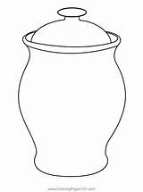 Ceramic Clay Container Coloring Page For Kids  Free Crocodile sketch template