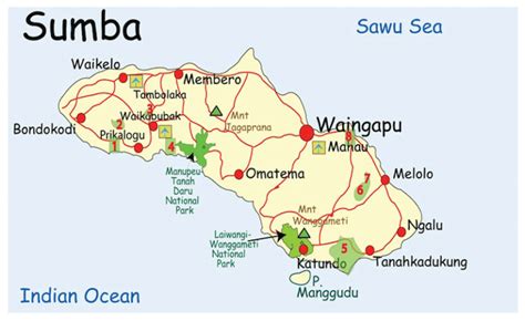 map of Sumba island