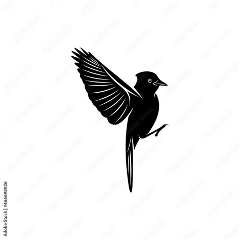 Blue jay bird silhouette vector illustration design with creative shape Stock Vector | Adobe Stock