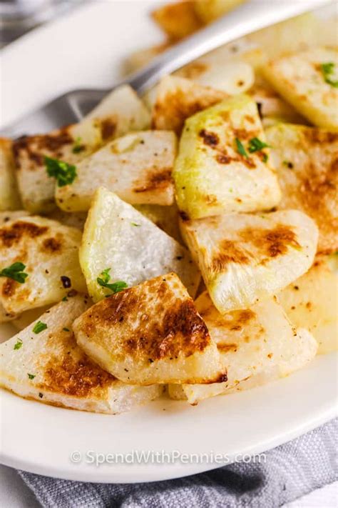 Roasted Kohlrabi {With Garlic & Parm!} - Spend With Pennies