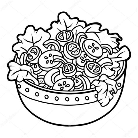 Salad Bowl Coloring Coloring Pages