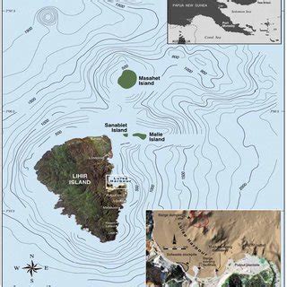 Location of Lihir Island and gold mine in Luise harbor. Courtesy NSR ...