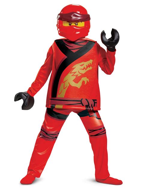 Ninjago Kai™-Kinderkostüm Lego™ für Fasching rot - Vegaoo