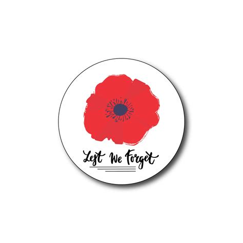 Remembrance Sunday Lest We Forget Remembrance Day Sticker, Poppy Flower, remembrance day