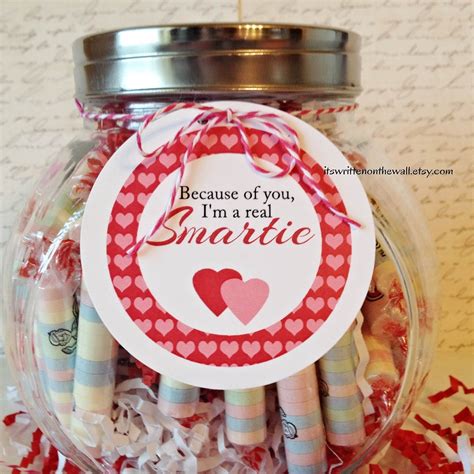 "Because of you, I'm a Smartie Valentine's Day Teacher Appreciation Gift Idea | Teacher ...