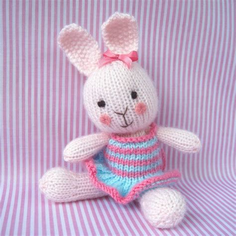 Candytuft knitted toy bunny rabbit INSTANT DOWNLOAD by toyshelf