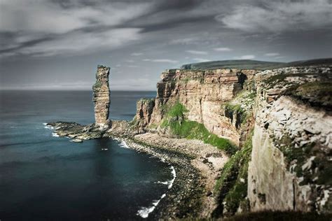 The Old Man Of Hoy a 450' tall sea stack on the Isle of Hoy Orkney ...