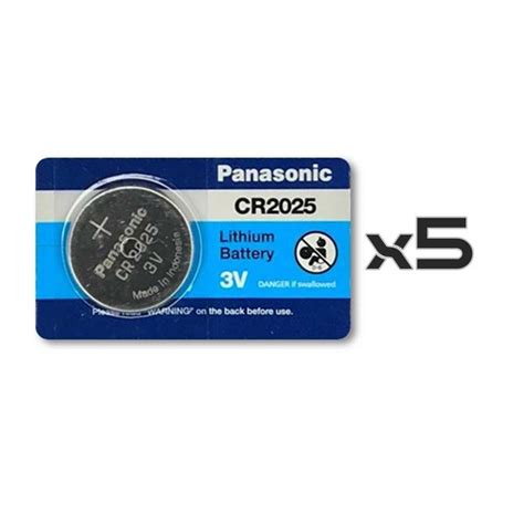 Panasonic CR2025 Lithium Battery 5pcs Original Remote Batteries Panasonic