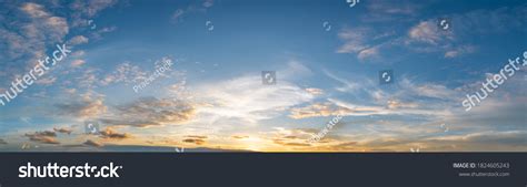 Panorama Sunset Sky Background Sunrise Sky Stock Photo 1824605243 ...